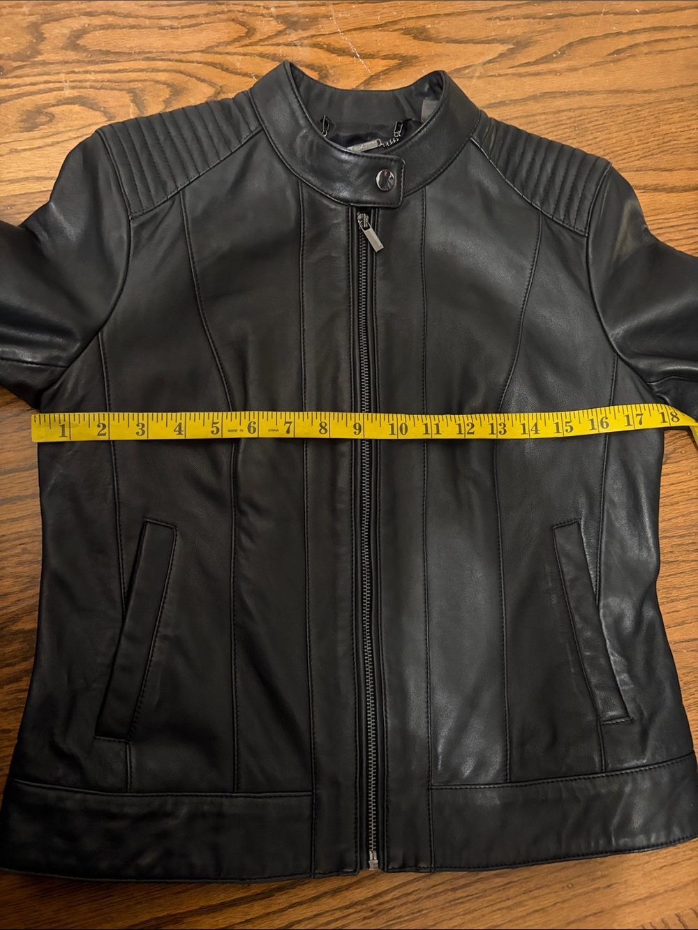 Badgley Mischka Black Leather Moto Jacket - Picture 14 of 14